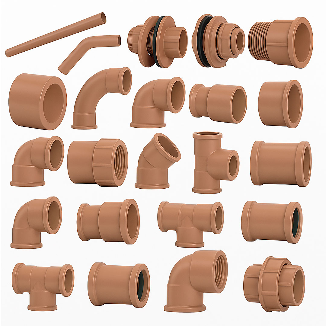 Conexões de pvc linha marrom